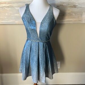 Coya Collection gorgeous sparkly blue homecoming dress